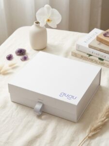 gugu gift box on a table