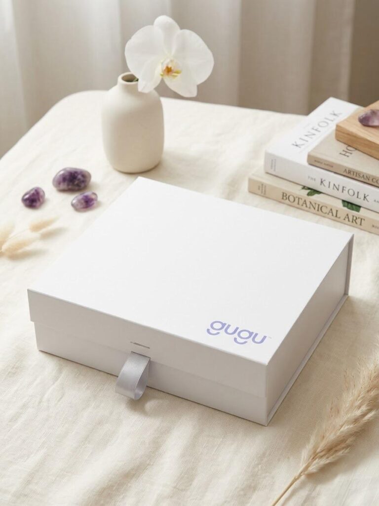 gugu gift box on a table