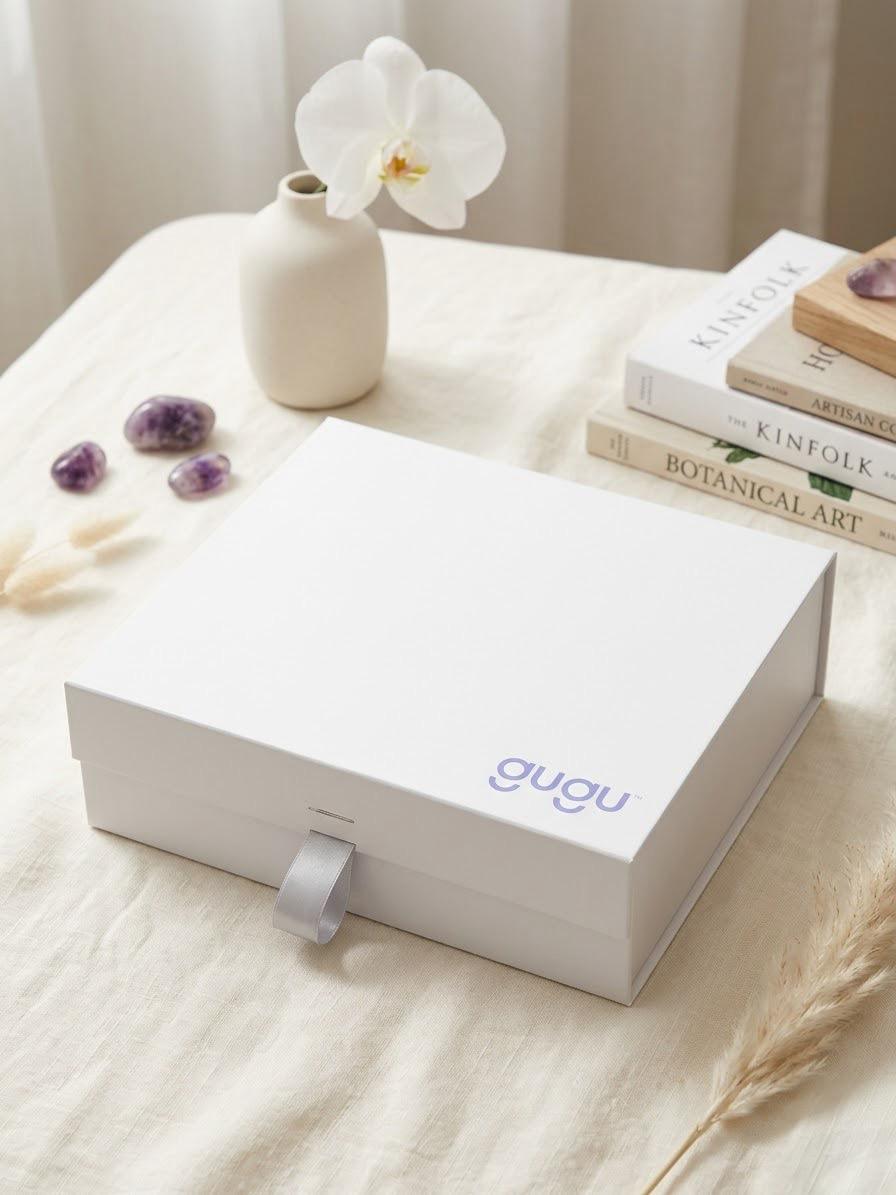 gugu gift box on a table