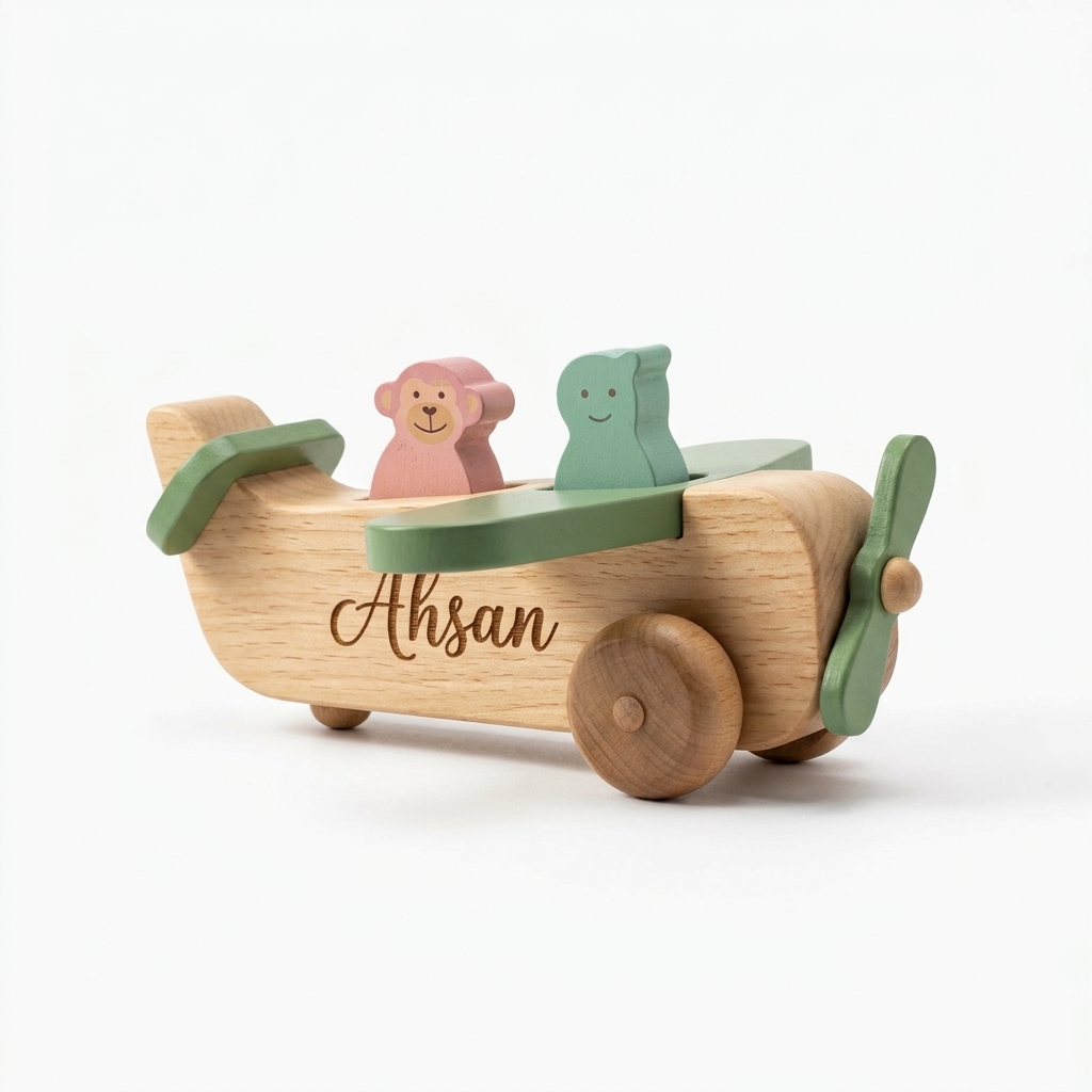 Airplane with Monkey and Bear 1 personalized aero plane toy